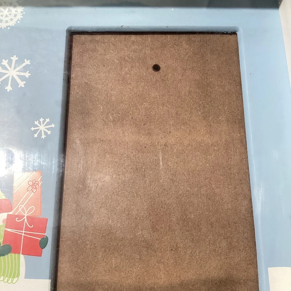 White Holiday Christmas Frame with Jingle Bells